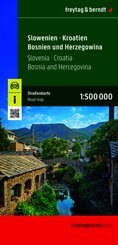 freytag & berndt Stra&szlig;enkarte Slowenien - Kroatien - Bosnien und Herzegowina 1:500.000