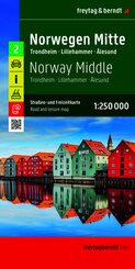 freytag & berndt Stra&szlig;enkarte Norwegen Mitte 1:250.000