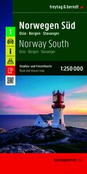 freytag & berndt Stra&szlig;enkarte Norwegen S&uuml;d 1:250.000