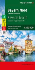 freytag & berndt Stra&szlig;enkarte Bayern Nord - Franken - Oberpfalz 1:200.000