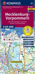 KOMPASS Gro&szlig;raum Fahrradkarte 3702 Mecklenburg-Vorpommern 1:125.000