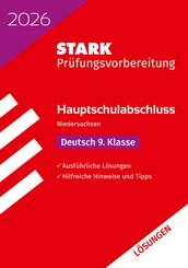 STARK Lösungen zu Deutsch 9. Klasse - Hauptschulabschluss 2026 Niedersachsen - Prüfungsvorbereitung