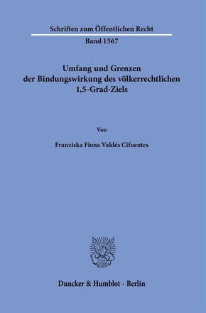 Umfang und Grenzen der Bindungswirkung des völkerrechtlichen 1,5-Grad-Ziels