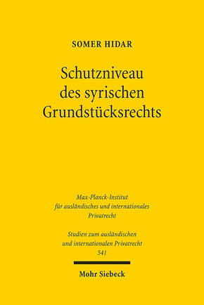 Schutzniveau des syrischen Grundstücksrechts