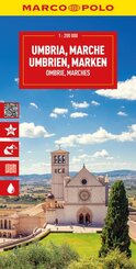 MARCO POLO Reisekarte Italien 08 Umbrien, Marken 1:200.000