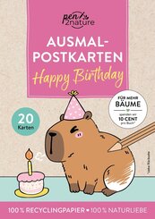 Ausmal-Postkarten Happy Birthday