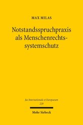 Notstandsspruchpraxis als Menschenrechtssystemschutz