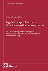 Begr&uuml;ndungspflichten des Gemeinsamen Bundesausschusses