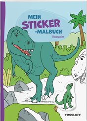 Mein Sticker-Malbuch. Dinosaurier