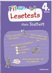 Fit f&uuml;r Lesetests 4. Klasse. Mein Testheft