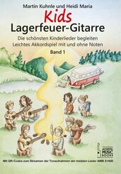 Kids Lagerfeuer-Gitarre.