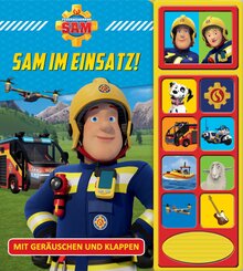 Feuerwehrmann Sam - Sam im Einsatz! - Klappen-Ger&auml;usche-Buch mit 10 Sounds - Pappbilderbuch