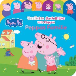 Peppa Pig - Verr&uuml;ckte Such-Bilder mit Klappen - Peppas Familie - Pappbilderbuch mit 20 Klappen - Wimmelbuch f&uuml;r Kinder ab 18 Monaten - Peppa Wutz