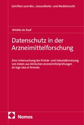 de Raaf, Datenschutz in der Arzneimittelforschung
