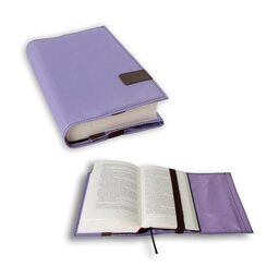 BookSKIN Buch Einband (Gr&ouml;&szlig;enverstellbar) in Purpur mit Lesezeichen