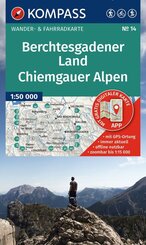 KOMPASS Wanderkarte 14 Berchtesgadener Land, Chiemgauer Alpen 1:50.000