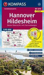 KOMPASS Fahrradkarte 3215 Hannover, Hildesheim 1:50.000