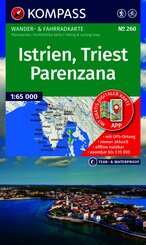 KOMPASS Wanderkarte 260 Istrien, Triest, Parenzana 1:65.000