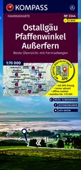 KOMPASS Fahrradkarte 3344 Ostallg&auml;u, Pfaffenwinkel, Au&szlig;erfern 1:70.000