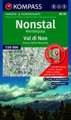 KOMPASS Wanderkarte 95 Nonstal, Mendelpass, Val di Non, Passo della Mendola 1:50.000