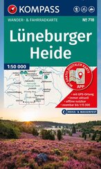 KOMPASS Wanderkarte 718 L&uuml;neburger Heide 1:50.000