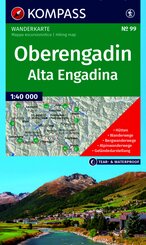 KOMPASS Wanderkarte 99 Oberengadin / Alta Engadina 1:40.000