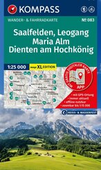 KOMPASS Wanderkarte 083 Saalfelden, Leogang, Maria Alm, Dienten am Hochk&ouml;nig 1:25.000