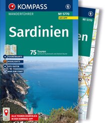KOMPASS Wanderf&uuml;hrer Sardinien, 75 Touren mit Extra-Tourenkarte