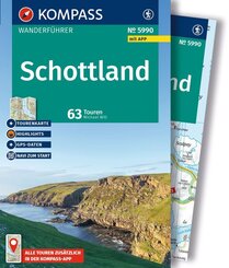 KOMPASS Wanderf&uuml;hrer Schottland, 63 Touren mit Extra-Tourenkarte
