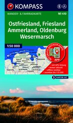 KOMPASS Wanderkarten-Set 410 Ostfriesland, Friesland, Ammerland, Oldenburg, Wesermarsch (3 Karten) 1:50.000