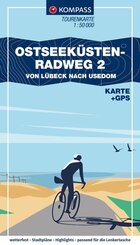 KOMPASS Fahrrad-Tourenkarte Ostseek&uuml;stenradweg 2 - von L&uuml;beck nach Usedom 1:50.000