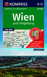 KOMPASS Wanderkarten-Set 205 Wien und Umgebung (2 Karten) 1:50.000
