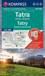 KOMPASS Wanderkarte 2130 Tatra Hohe, Belaer / Tatry, Vysok&eacute;, Belianske 1:25.000