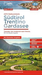 BVA ADFC Radtourenkarte S&uuml;dtirol, Trentino, Gardasee 1:150.000