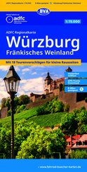 BVA ADFC Regionalkarte W&uuml;rzburg Fr&auml;nkisches Weinland 1:75.000