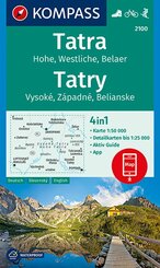 KOMPASS Wanderkarte Tatra, Hohe, Westliche, Belaer, Tatry, Vysoké, Západné, Belianske