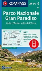 KOMPASS Wanderkarte Parco Nazionale Gran Paradiso, Valle d'Aosta, Valle dell'Orco