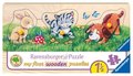 Ravensburger Kinderpuzzle - 03203 Niedliche Tierkinder - my first wooden puzzle mit 3 Teilen - Puzzle für Kinder ab 1,5