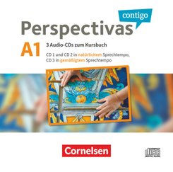 Perspectivas contigo - Spanisch für Erwachsene - A1, 3 Audio-CDs