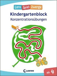 LernSpielZwerge Kindergartenblock - Konzentrationsübungen