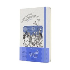 Moleskine Notizbuch Large/A5 Blanko, Der Zauberer von Oz, Blau Hexe
