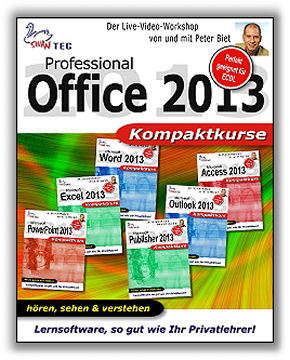 Office 2013 Professional - 6 Video-Trainings im Paket (DOWNLOAD)