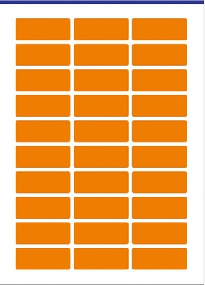 TANEX OFC-107 Vielzweck Etiketten selbstklebend orange (12 x 30 mm) - 300 Stück