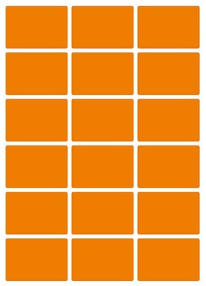 TANEX OFC-116 Vielzweck Etiketten selbstklebend orange(22 x 32 mm) - Stück 180