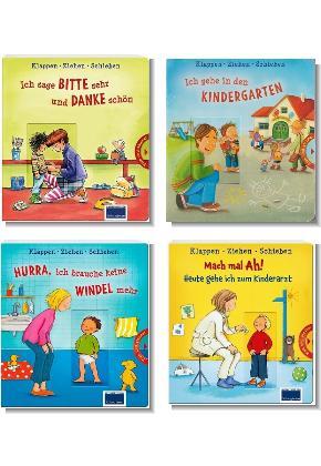 Kinderbuch-Paket - Pappbilderbücher Kindererziehung (4 Bücher)