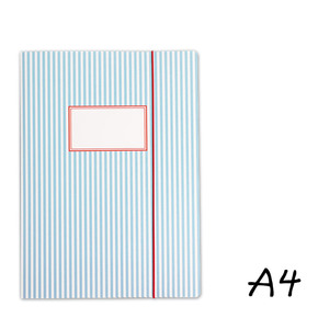 krima & isa Sammelmappe - Gestreift Blau A4