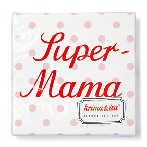 krima & isa Servietten Super-Mama