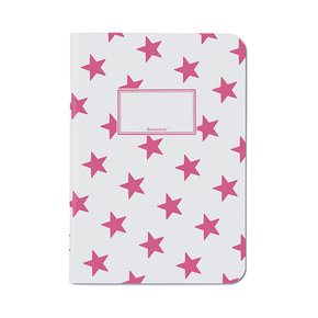 krima & isa Notizheft - Sterne Pink A5