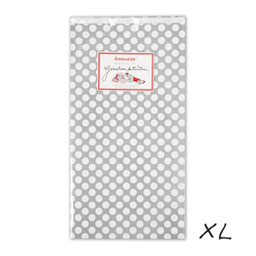 Sparpaket: krima & isa Geschenktüten XL - Punkte Grau (15 Stück)