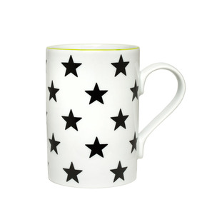 Sparpaket: krima & isa Tasse Sterne Schwarz (6 Stück)